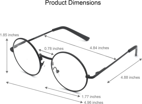 Spring Hinge Metal Frame Reading Glasses in Black, Silver, and Gunmetal