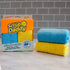 Pack Scrab Daddy Microfibre Cloth - Blue and Yellow Twin