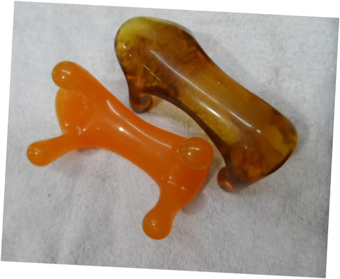 Set Beeswax Resin Gua Sha Board for Neck and Spine Massage Handheld Scraping Tool for Muscle Relief Health Dog-Shaped