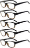 Eyekepper Classic Reading Glasses for Men - 5 Pack, Spring Hinges Readers