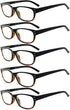 Eyekepper Classic Reading Glasses for Men - 5 Pack, Spring Hinges Readers
