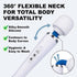 VZVJTR 10-Speed Wired Back & Neck Massager, Handheld Electric Deep Tissue Muscle Therapy Device (White)