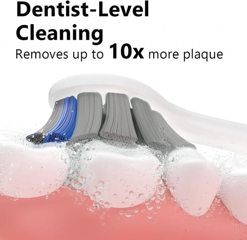 Replacement Brush Heads, 10 Count Compatible with Philips Sonicare Electric Toothbrush, Charcoal/Blue Refills