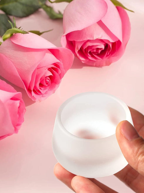 TOROKOM 2Pcs Dappen Dish Glass Monomer Dish with Lid for Acrylic Nails, Liquid Powder Holder, Matte Damping Dish