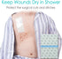 Dialysis Catheter Shower Cover 8"x8", Waterproof Protector for PD Chest Catheter, Pack of 25