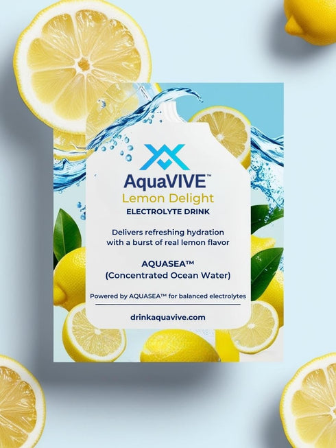 Packets (30) Sugar Free Electrolytes Powder - Lemon Delight, Stevia Sweetened, Powered by Sea Minerals, Real Lemon