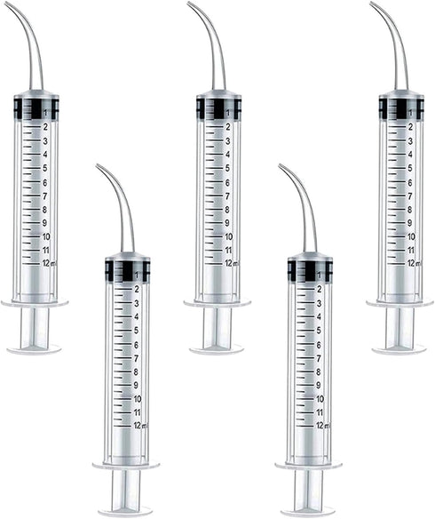 Tonsil Stone Remover and Wisdom Teeth Cleaner, Dental Irrigation with Curved Tip for Oral Care, 5 Pcs