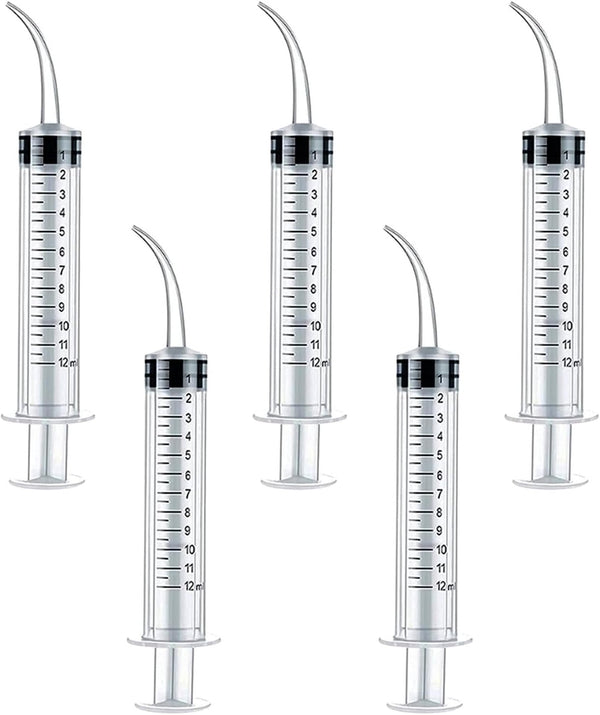 Tonsil Stone Remover and Wisdom Teeth Cleaner, Dental Irrigation with Curved Tip for Oral Care, 5 Pcs