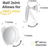HONEYBULL Shower Mirror Fogless for Shaving, Suction Razor Holder, Small Bathroom Accessories (White)