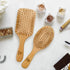Zhuoyue Wooden Bamboo Hair Brush - Paddle Brush Set with Bamboo Bristle to Reduce Frizz & Massage Scalp (2 pcs)