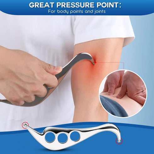 Houseen Stainless Steel Gua Sha Muscle Scraper Tool, Physical Tools, Guasha Massage Scraper, Skin Scraping Tool, Soft
