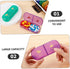 LRXIYODE 7-Day Weekly Pill Organizer Medicine Case with Color-Coded Compartments, Small Portable Travel Pill Box