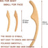 MObyat Slimming 1Set 2Pcs-Set Professional Natural Wood Scraping Stick Scraper for Fat Burner Back Shoulder Neck Waist