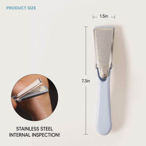 Stainless Steel Callus Remover, Sky Blue, Effective for Thick Callus and Cracked Feet