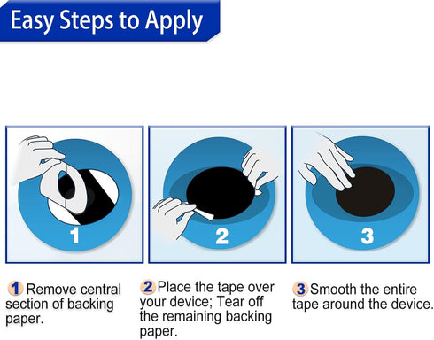 25 Pack Waterproof Adhesive Patches for Libre 1/2/3 Sensors, No Glue Center, Hypoallergenic & Latex Free