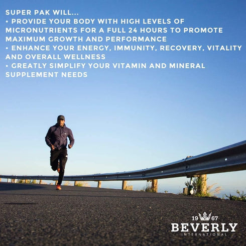 Beverly International Super Pak, 30 Packs, High-Potency Multivitamin, Daily Pack for Energy, Performance, Immune System