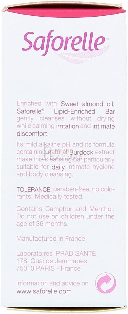 Saforelle Enriched Lipid Bar Cleanser for Gentle Care
