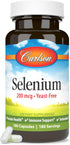 Carlson - Selenium, 200 mcg Yeast-Free, Prostate Health & Immune Support, 180 Capsules