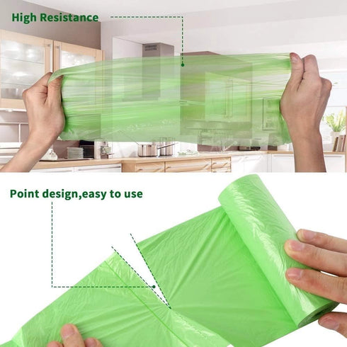 Magesh 4 150 Count 4 Small Trash Bags Biodegradable, Gallon Trash Bag/Garbage Bags, Extra Strong Small Garbage Bags