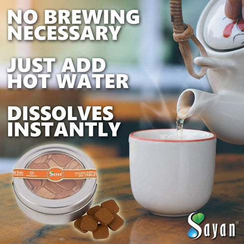 Sayan Siberian Afternoon Instant Chaga Mushroom Tea with Reishi & Ginger Root - 30 Pcs