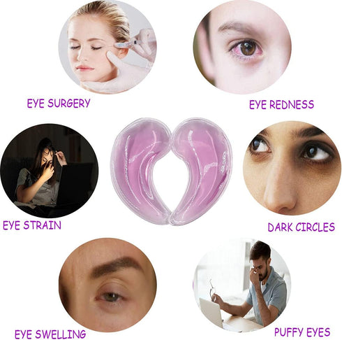 Reusable Gel Eye Ice Pack, Cooling Eye Pad for Eye Strain, Swelling, Redness, and Dark Circles (10PCS)