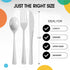 150 Pack White Plastic Cutlery Set, Heavy Duty Disposable Plastic Utensil Sets for Party Supplies