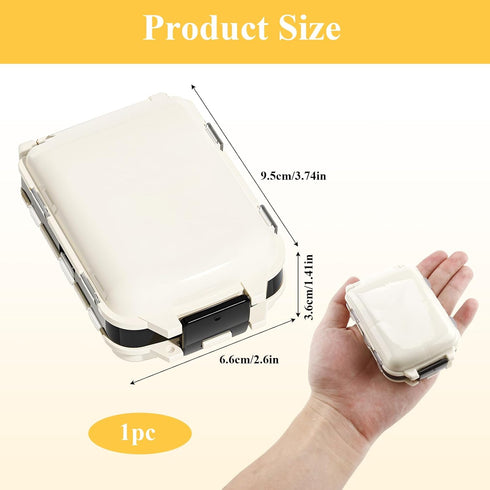 ZHUOGWJFJ 8 Travel Pill Organizer Compartments Portable Pill Case, Airtight Daily Medicine Container for Pocket
