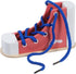 Heclia Shoe Ties Practice for Kids Learn to Tie Shoes with Wooden Lacing Sneaker Shoelaces a Shoe Educational Toy