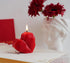 T-shin Love Heart Scented Candle,60G Handmade Aesthetic Carved Soy Wax Aroma Decorative Art
