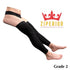 Ziperior 20-30 mmHg No Foot Compression Inside Leg Zipper Wide Calf Thigh High (Black, Large-X-Large)