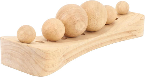 SPYMINNPOO 11 6 Wood Massage Stretcher Psoas Hip Back Neck Shoulder Base Holes Balls Massage Tool Beech Lumbar Release