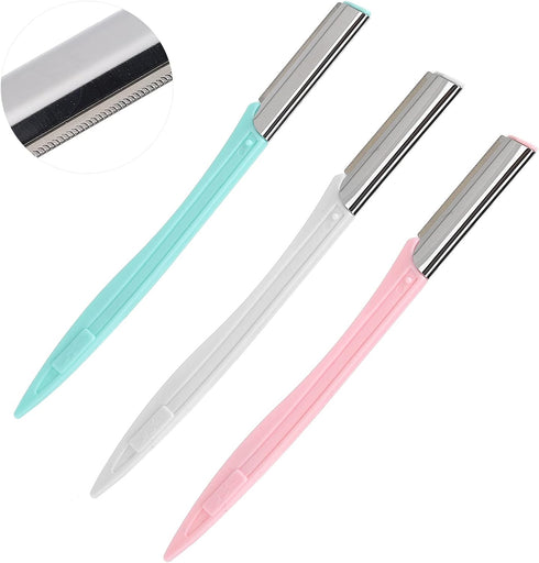 Sonew 3Pcs Portable Eyebrow Trimmer Kit - Foldable Hair Remover, Stainless Steel Blade, Brow Shaper
