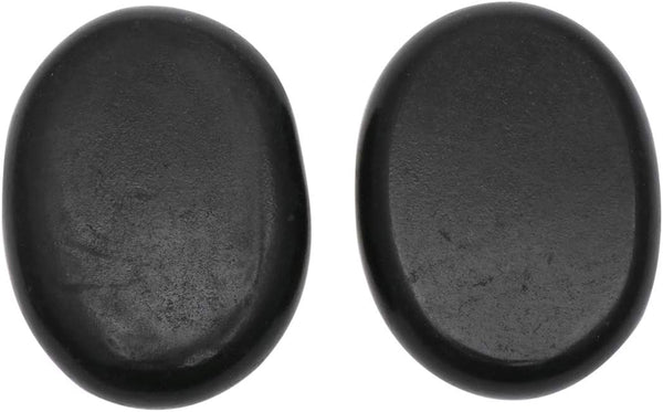 Essential Oil Set with 2pcs Hot Massage Stones, 8 * 6cm Flat Side for SPA
