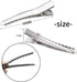 Single Prong Alligator Hairpins, 100 Pieces Silver Metal Curl Crocodile Hair Clips, 34mm for Hair Care Salon DIY Craft