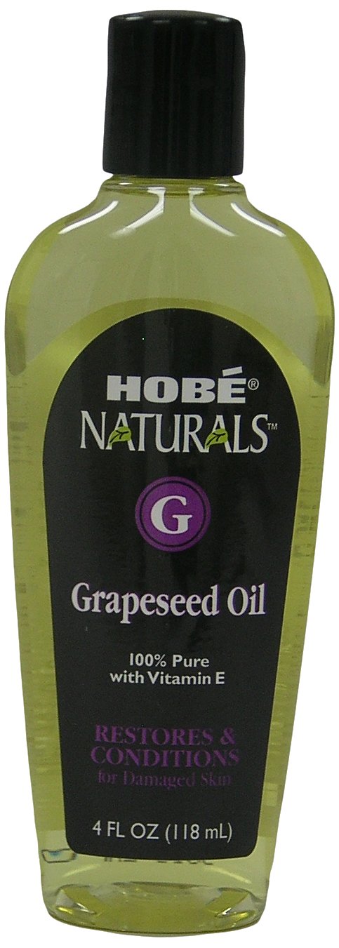 Hobe Labs Hobe Naturals Beauty Oils, 100% Pure Grapeseed Oil with Vitamin E, 4 Oz
