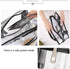 SxoSyo Large Clear Makeup Bags, Transparent Travel Toiletry Bag for Women, Bathroom Organizer with Handle (Silver Grey)