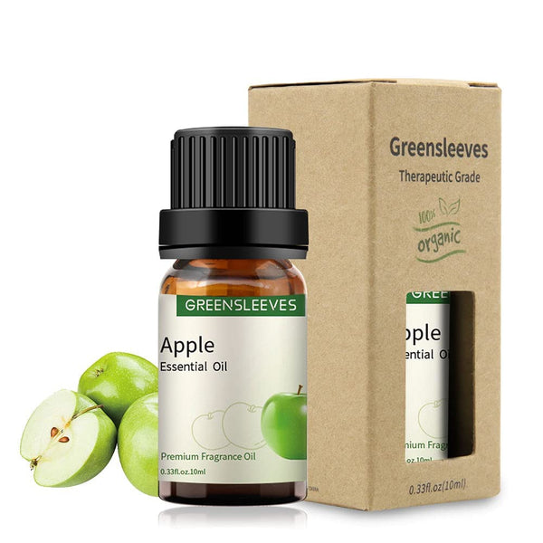 GREENSLEEVES Apple Essential Oil, 10ml Pure Plant-Based Fragrance Oil for Aromatherapy and Soap Making.