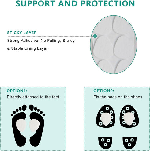 12-Piece Metatarsal Foot Pads for Pain Relief, 0.3 Inch Thick Cushions for Women and Men, Metatarsalgia