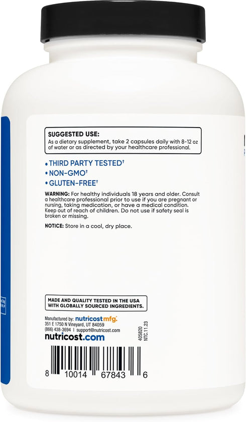 Nutricost EAA Capsules 1200mg - Essential Amino Acids, 240 Capsules, Non-GMO, Gluten Free & Vegan