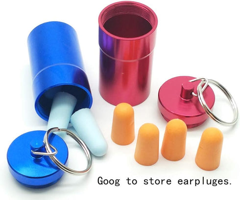 FAYALA Aluminum Waterproof Pill Case Bottle, 2 Packs Large Pill Box for Medicine, Metal Keychain Holder for Travel
