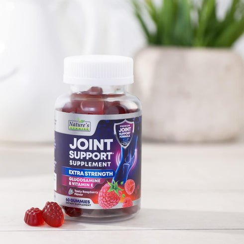 Joint Support Supplement - Extra Strength Glucosamine Gummy - 60 Gummies - Supports Joint Health & Flexibility