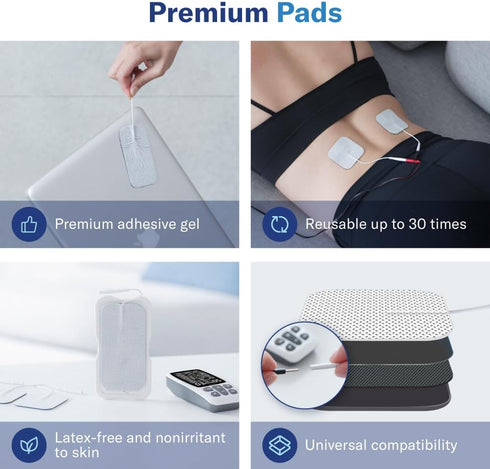 Alcedo TENS Unit + EMS Muscle Stimulator, Electric Rechargeable Pulse Massager, 41 Modes