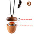 Wooden Acorn Essential Oil Car Diffuser Air Freshener - Hang Decoration, Brown