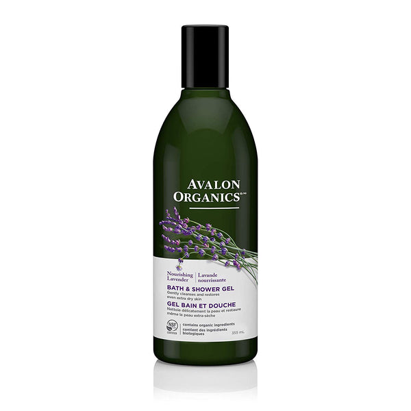 Avalon Organics Bath & Shower Gel, 12 Oz, Nourishing Lavender