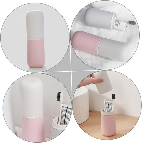 Portable Travel Toothbrush and Toothpaste Holder Case