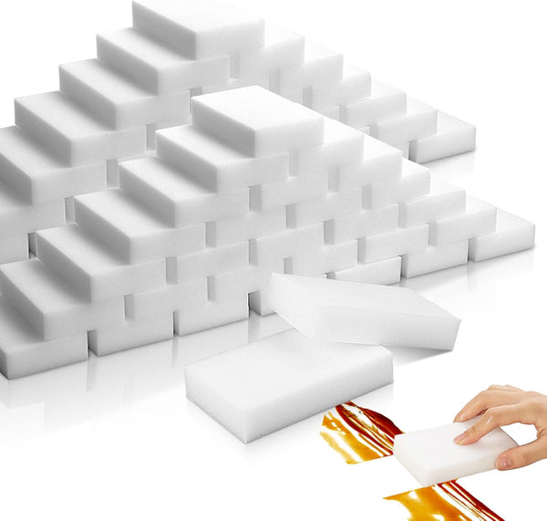 50 Pack Melamine Sponge, Magic Eraser, Durable Multi-Purpose Premium Foam for All Oil Stains and Cleaning