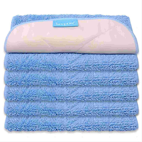 KEEPOW Microfiber Mop Cloth Refills - Compatible with MR.SIGA Professional Mop, Pack of 5