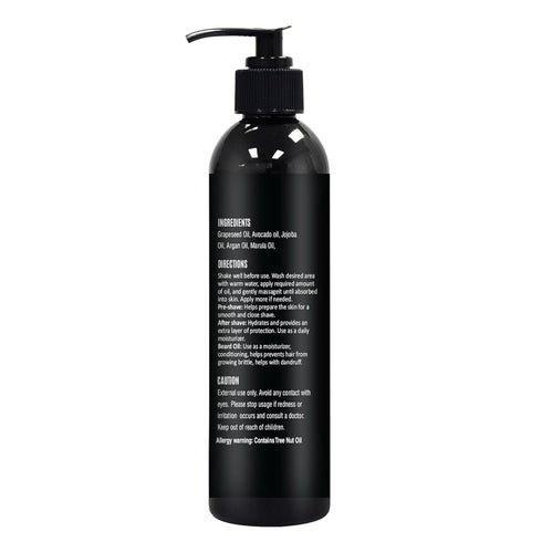 The Henna Guys Unscented Pre Shave Oil for Men - 8 fl. Oz, Excellent for Burns Free Shave with Straight or Safety Razor