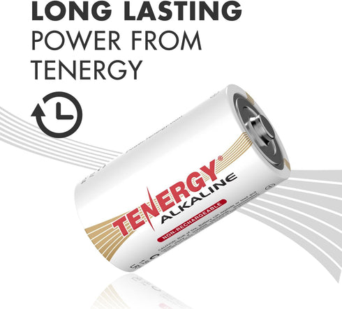 Tenergy 1.5V LR14 24 Pack C Alkaline Battery, High Performance C Non-Rechargeable Batteries for Clocks, Remotes, Toys