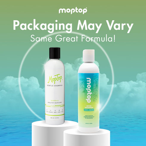 MopTop Detox Shampoo - Scalp Clarifying Shampoo for Build Up, Hard Water, Dirt & Oil, 8oz, Sulfate & Paraben Free